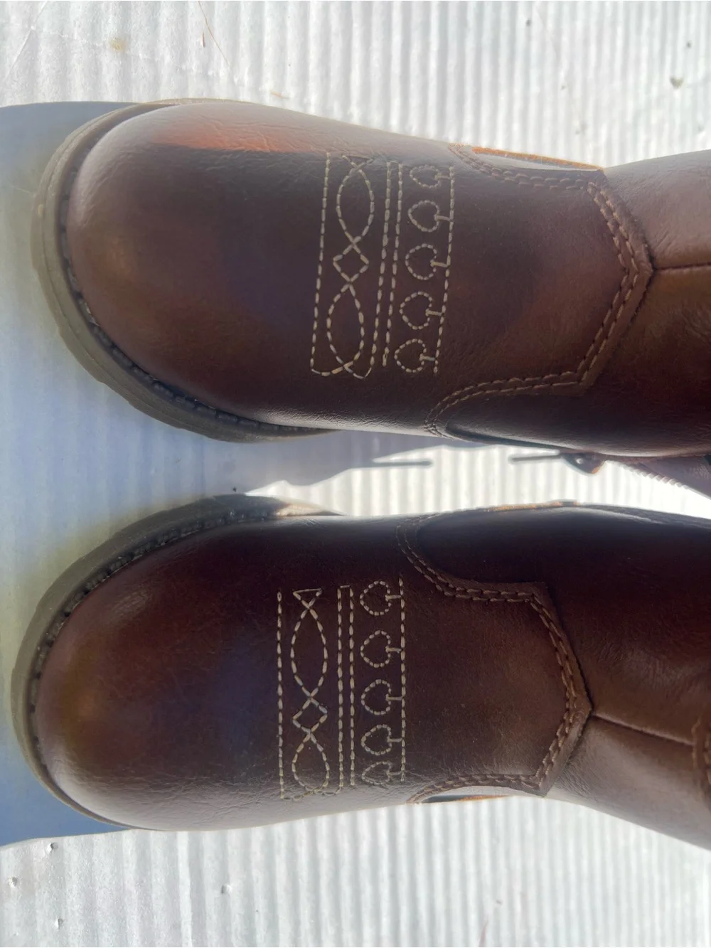 Carter's Brown Leather-Look Cowgirl Toddler Boots - Size 10 - NWT